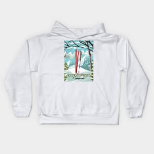 Crans-Montana Switzerland ski poster Kids Hoodie